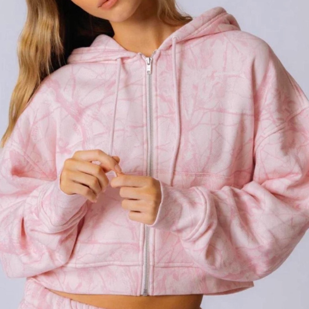 Dairy Boy Pink Camo Zip Up